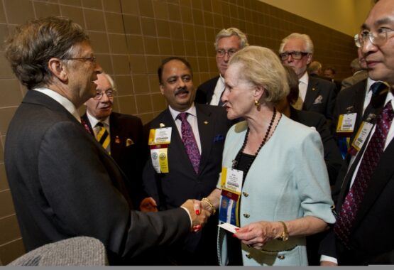 With Bill Gates (Bill and Melinda Gates Foundation) and Henrietta Fore(UNICEF) at Rotary International
