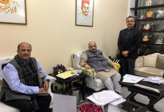 Discussing concepts for Totally Literate India with Shri Amit Shah, Hon’ble Union Minister of Home Affairs, Government of India